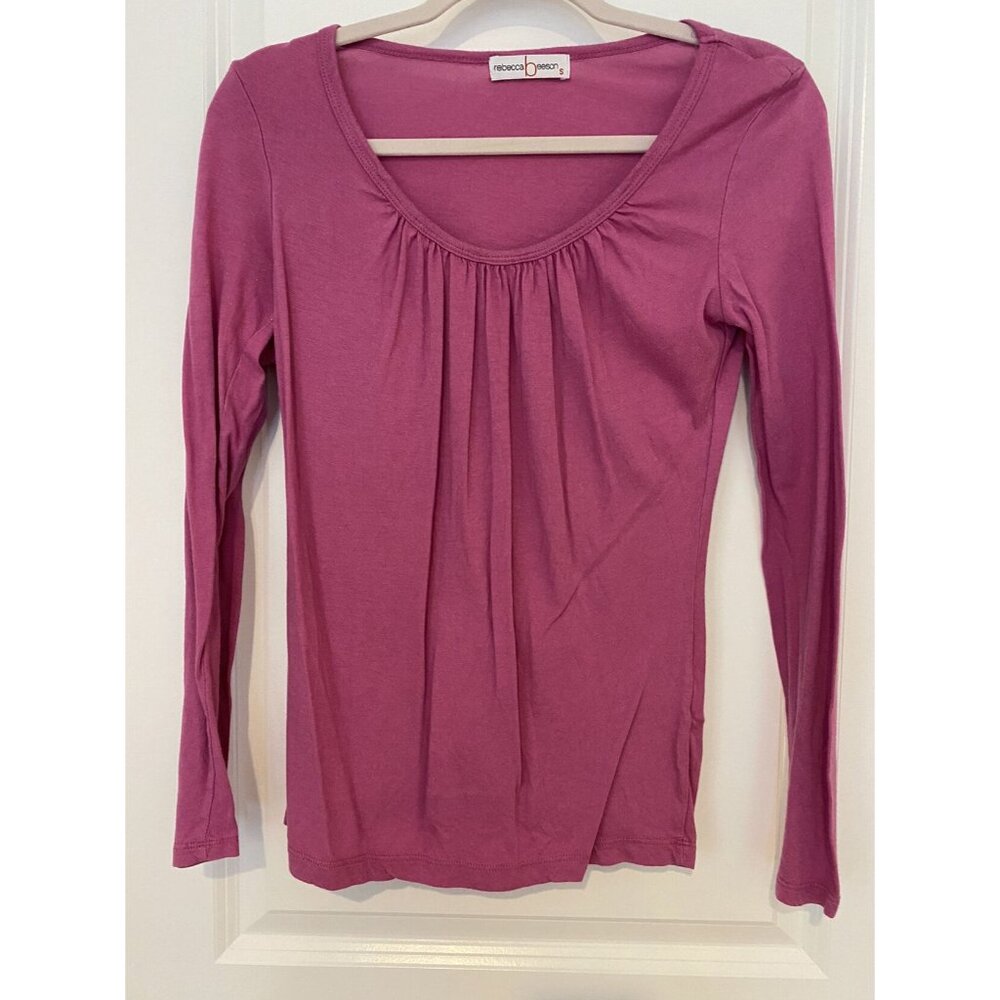 Rebecca Beeson Pink Ruched Top